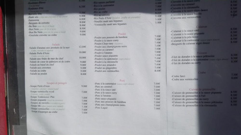 Perle d'Asie - Menu Image 1